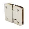 CRL P1N580SB Satin Brass Pinnacle 580 Series 5 Degree Glass-To-Glass Hinge