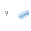 Brixwell P660BR-CCP24-XCP5 Polycarbonate Bottom Rail With Wipe for 1/2" Glass -  24" Stock Length - pack of 5