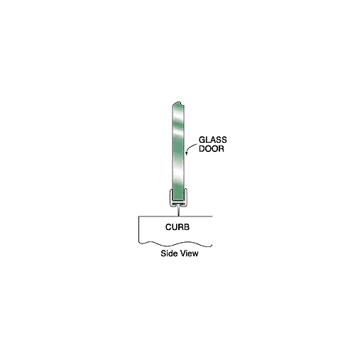 Brixwell P660BR-CCP24-XCP5 Polycarbonate Bottom Rail With Wipe for 1/2" Glass -  24" Stock Length - pack of 5