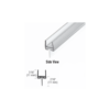 Brixwell P660BR-CCP24-XCP5 Polycarbonate Bottom Rail With Wipe for 1/2" Glass -  24" Stock Length - pack of 5