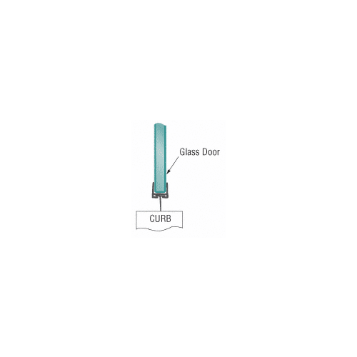 CRL P500BR Polycarbonate Bottom Rail With Wipe for 3/8" Glass - 95" Stock Length