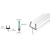 CRL P501BR36 One-Piece 36" Bottom Rail With Clear Wipe for 3/8" Glass- 10/BX