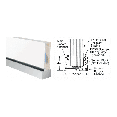 CRL PB014A Satin Anodized Two-Piece Snap Together Sash 144" Stock Length