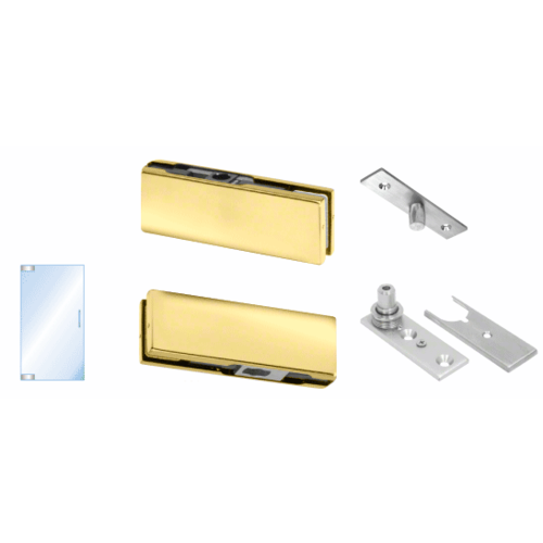 CRL PHA1BS Brushed Stainless North American Patch Door Kit - Without Lock