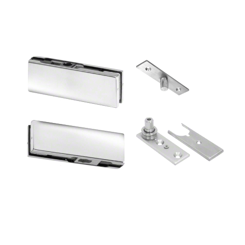 CRL PHA1BS Brushed Stainless North American Patch Door Kit - Without Lock