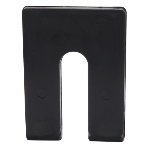 CRL PHS34 Black 1/4" x 4" Jumbo Size Plastic Horseshoe Shims