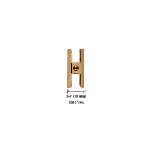 CRL R0M79SB Satin Brass Roman Style Fixed Panel U-Clamp