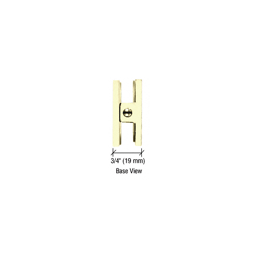 CRL R0M79SB Satin Brass Roman Style Fixed Panel U-Clamp