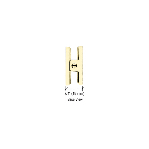 CRL R0M79SB Satin Brass Roman Style Fixed Panel U-Clamp