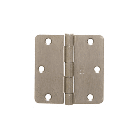 CRL R354DN Dull Nickel 3-1/2" x 3-1/2" Residential Hinge 1/4" Radius