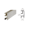 Brixwell RF144BA-CCP72-XCP2 Brite Anodized Rectangular Mirror Frame Extrusion  72" Stock Length - pack of 2