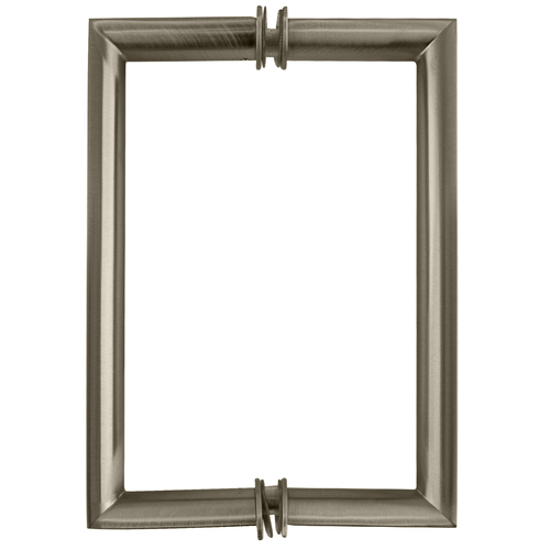 CRL RM6X6CH 6" Polished Chrome RM Series Flat Outside Surface/Round Tubing Inside Back-to-Back Pull Handle