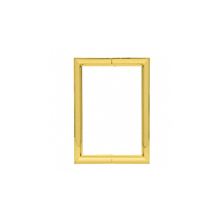 CRL RM6X6BR 6" Polished Brass RM Series Flat Outside Surface/Round Tubing Inside Back-to-Back Pull Handle