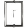 CRL RM6X6CH 6" Polished Chrome RM Series Flat Outside Surface/Round Tubing Inside Back-to-Back Pull Handle