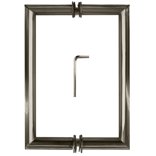 CRL RM6X6CH 6" Polished Chrome RM Series Flat Outside Surface/Round Tubing Inside Back-to-Back Pull Handle