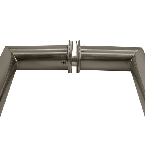 CRL RM6X6CH 6" Polished Chrome RM Series Flat Outside Surface/Round Tubing Inside Back-to-Back Pull Handle