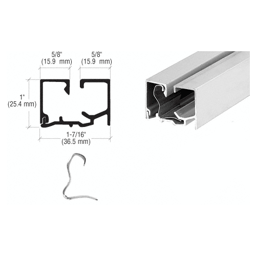 CRL S010A Satin Anodized Snap-In Sash with Clips - 12' Stock Length