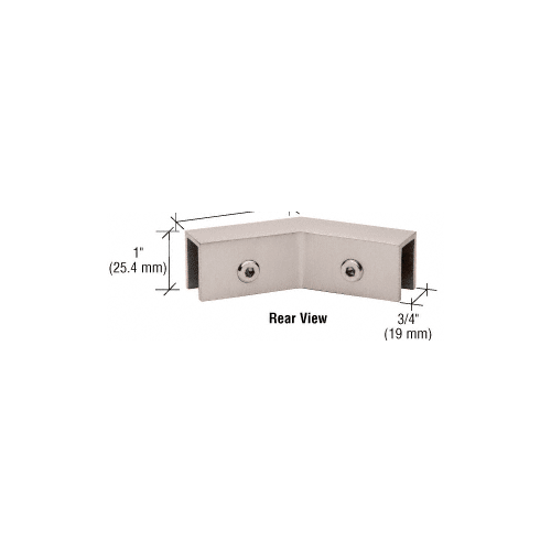 CRL S0GC135BSC Brushed Satin Chrome 135 Degree "Sleeve Over" Glass Clamp