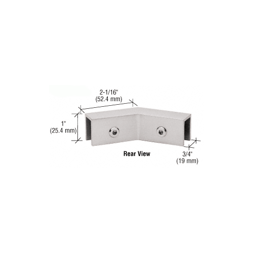 CRL S0GC135BSC Brushed Satin Chrome 135 Degree "Sleeve Over" Glass Clamp