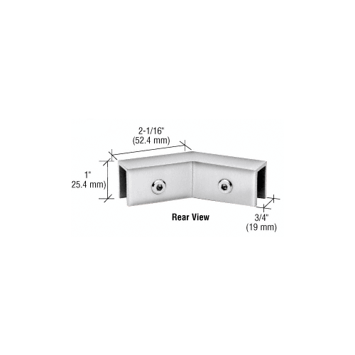 CRL S0GC135BSC Brushed Satin Chrome 135 Degree "Sleeve Over" Glass Clamp