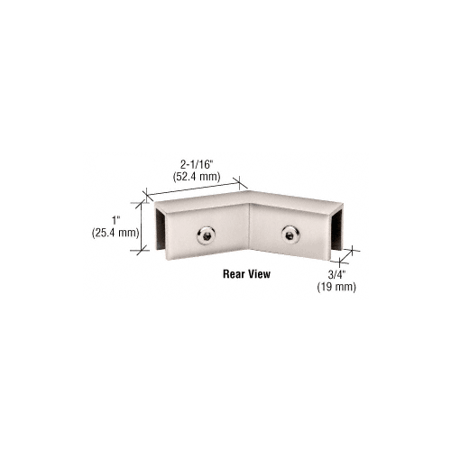 CRL S0GC135BSC Brushed Satin Chrome 135 Degree "Sleeve Over" Glass Clamp