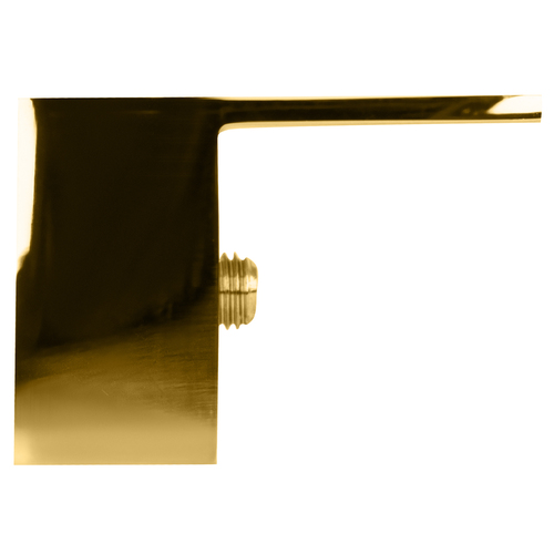 CRL S0GC37LBR Polished Brass Left Hand "Sleeve Over" Wall Mount Glass Clamp