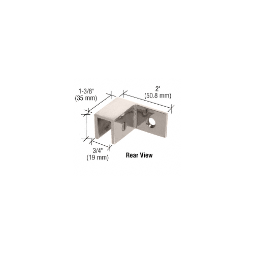 CRL S0GC37LBR Polished Brass Left Hand "Sleeve Over" Wall Mount Glass Clamp