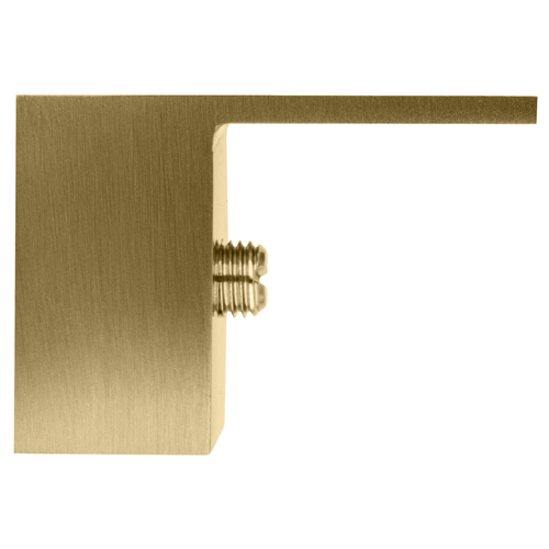 CRL S0GC37LBR Polished Brass Left Hand "Sleeve Over" Wall Mount Glass Clamp