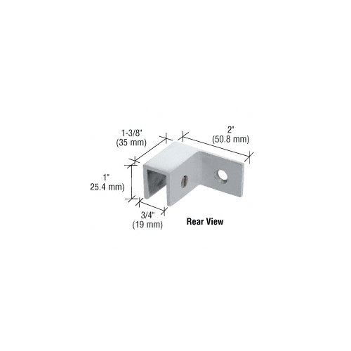 CRL S0GC37LBR Polished Brass Left Hand "Sleeve Over" Wall Mount Glass Clamp