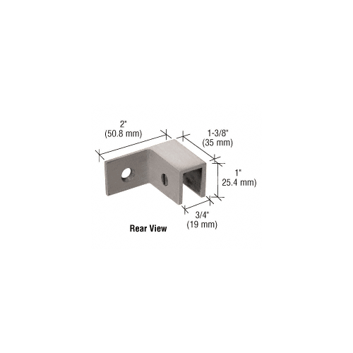 CRL S0GC37RBSC Brushed Satin Chrome Right Hand "Sleeve Over" Wall Mount Glass Clamp