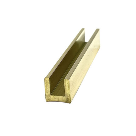 CRL SAC14BR98 Polished Brass 1/4" Radiused Back Brass U-Channel - 98" Stock Length