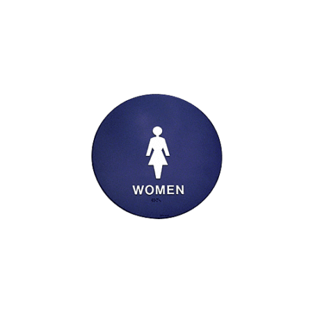 CRL SBH12W Women's Restroom Sign - 12" Round