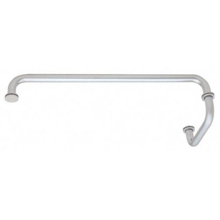 CRL SDP6TB24SC Satin Chrome 24" Towel Bar With 6" Pull Handle Combination Set