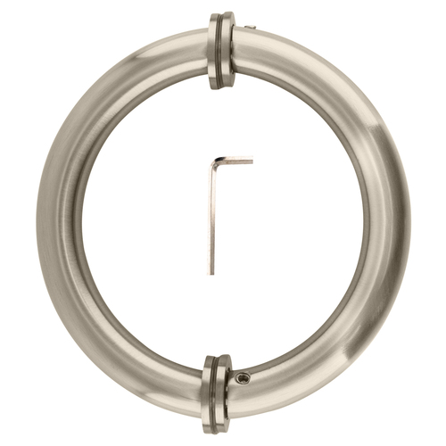 CRL SDPC575UBR Ultra Brass 5-1/8" Tubular Back-to-Back Circular Style Brass Shower Door 3/4" Diameter Pull Handles