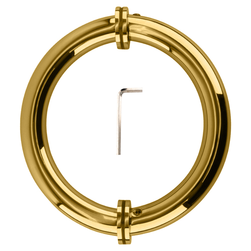 CRL SDPC575UBR Ultra Brass 5-1/8" Tubular Back-to-Back Circular Style Brass Shower Door 3/4" Diameter Pull Handles