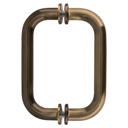 CRL SDPR6ABC0 Antique Brushed Copper 6" Tubular Back-to-Back 3/4" Diameter Shower Door Pull Handles