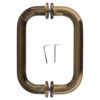 CRL SDPR6ABC0 Antique Brushed Copper 6" Tubular Back-to-Back 3/4" Diameter Shower Door Pull Handles