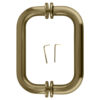 CRL SDPR6ABC0 Antique Brushed Copper 6" Tubular Back-to-Back 3/4" Diameter Shower Door Pull Handles