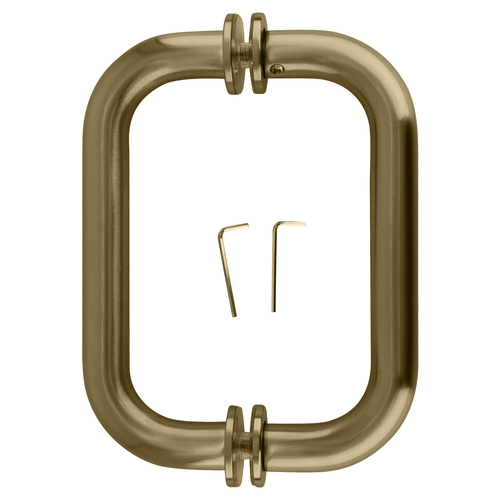 CRL SDPR6ABC0 Antique Brushed Copper 6" Tubular Back-to-Back 3/4" Diameter Shower Door Pull Handles