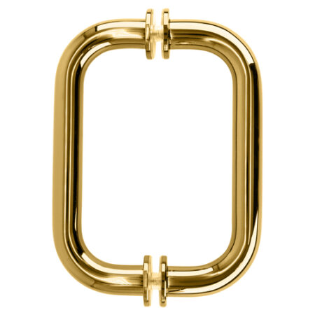 CRL SDPR6BR Polished Brass 6" Tubular Back-to-Back 3/4" Diameter Shower Door Pull Handles