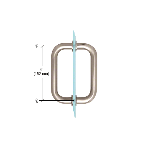 CRL SDPR6ABC0 Antique Brushed Copper 6" Tubular Back-to-Back 3/4" Diameter Shower Door Pull Handles