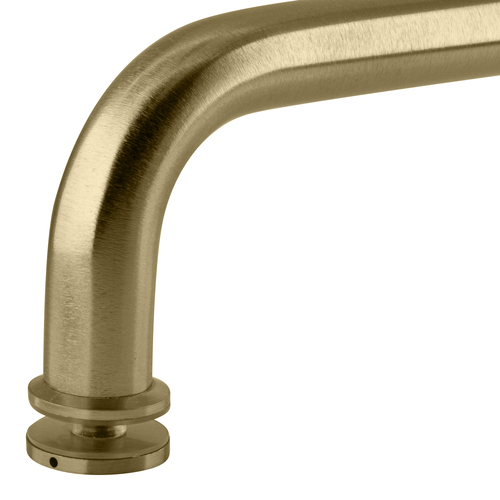 CRL SDTBS18BR Polished Brass 18" Single-Sided Towel Bar for Glass