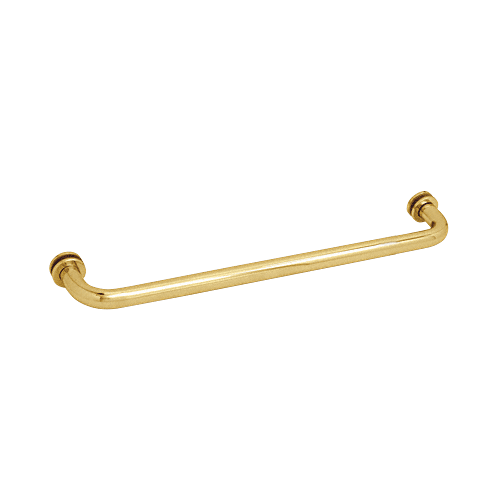 CRL SDTBS24SB Satin Brass 24" Single-Sided Towel Bar for Glass