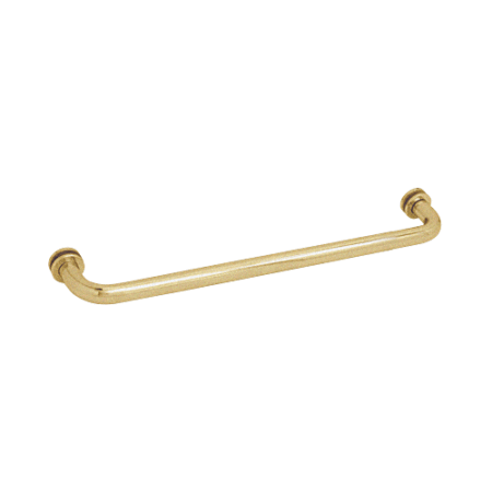 CRL SDTBS24SB Satin Brass 24" Single-Sided Towel Bar for Glass