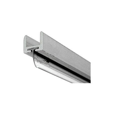 CRL SDW38BN Brushed Nickel Frameless Shower Door Aluminum U-Channel With Wipe for 3/8" Thick Glass - 95" Stock Length