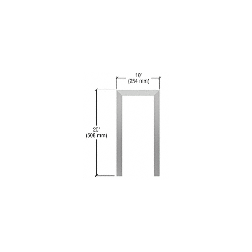 CRL SG925BS Brushed Stainless Elegant Series Glass on Front and Top Shelf Sneeze Guard - Right Hand End Post Only