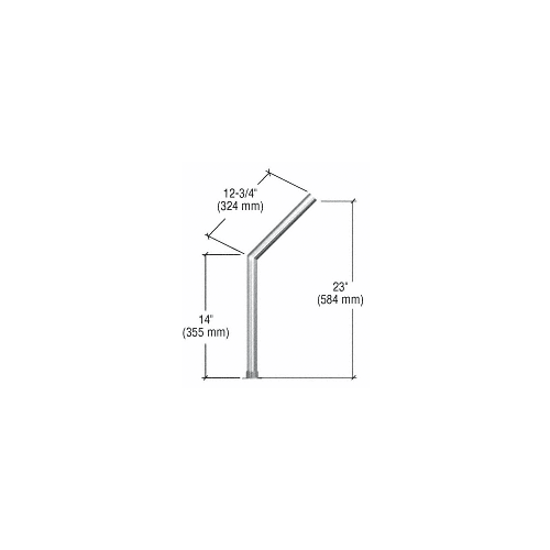 CRL SG925BS Brushed Stainless Elegant Series Glass on Front and Top Shelf Sneeze Guard - Right Hand End Post Only