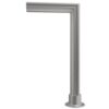 CRL SG925BS Brushed Stainless Elegant Series Glass on Front and Top Shelf Sneeze Guard - Right Hand End Post Only