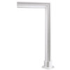 CRL SG925BS Brushed Stainless Elegant Series Glass on Front and Top Shelf Sneeze Guard - Right Hand End Post Only