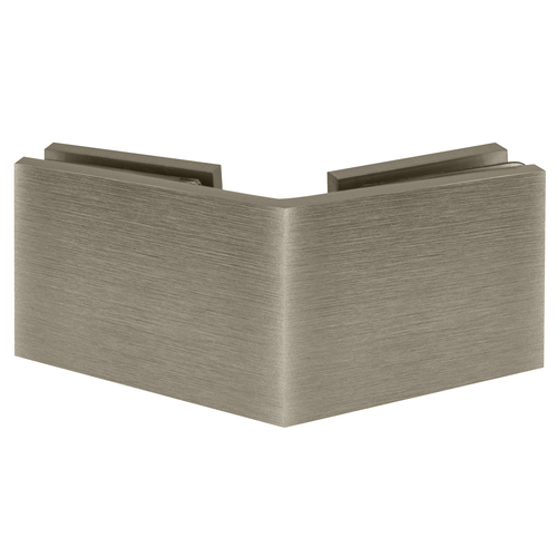 CRL SGC135BBRZ Brushed Bronze Square 135 Degree Glass-to-Glass Clamp